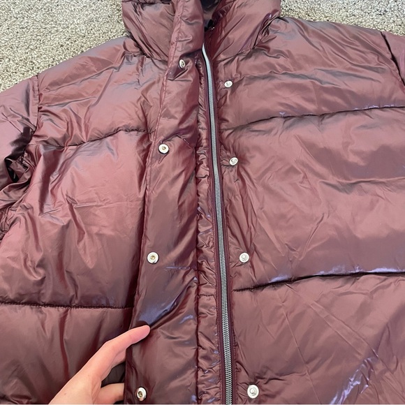 SAVE THE DUCK Burgundy Puffer Jacket - Picture 4 of 8